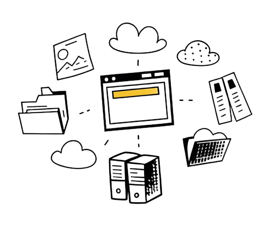 Editorial-Illustration zur Cloud-Migration